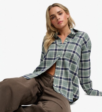 Superdry Chemise Check Flannel Relaxed verte
