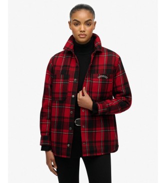 Superdry Camisa Check Lined vermelha