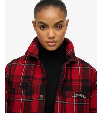 Superdry Camisa Check Lined vermelha