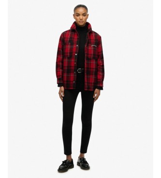 Superdry Camisa Check Lined vermelha