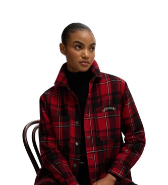 Superdry Camisa Check Lined vermelha