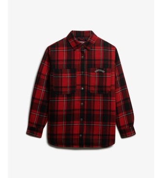Superdry Camisa Check Lined vermelha