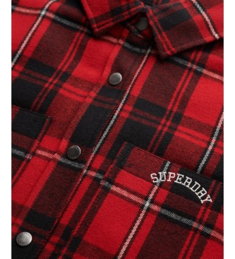 Superdry Camisa Check Lined vermelha