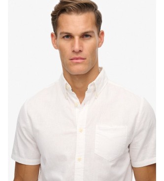 Superdry Camisa City Cotton Linen branca