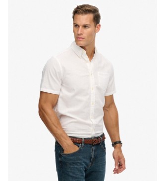 Superdry Camisa City Cotton Linen branca