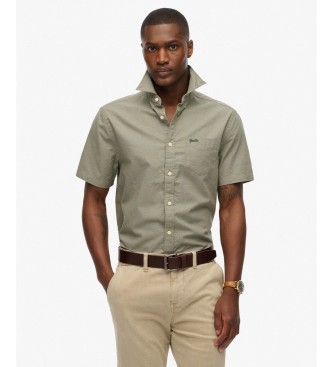 Superdry Camisa City Cotton Linen verde