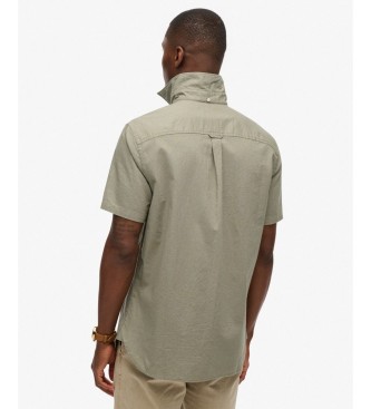 Superdry Camisa City Cotton Linen verde