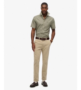 Superdry Camisa City Cotton Linen verde