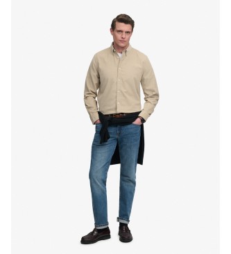 Superdry Classic Needle Hemd beige