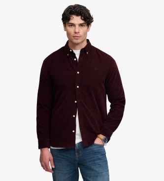 Superdry Srajca Classic Needle bordo