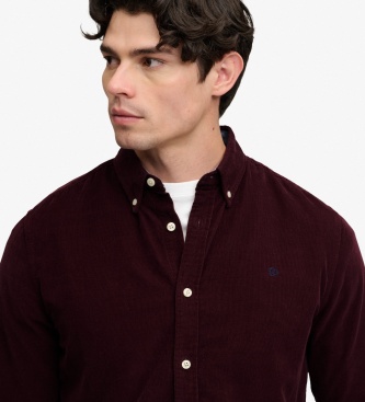 Superdry Srajca Classic Needle bordo