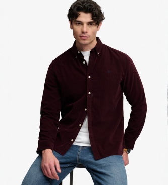 Superdry Srajca Classic Needle bordo
