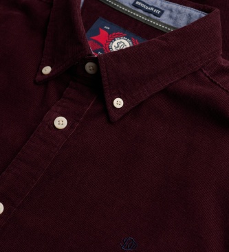 Superdry Srajca Classic Needle bordo