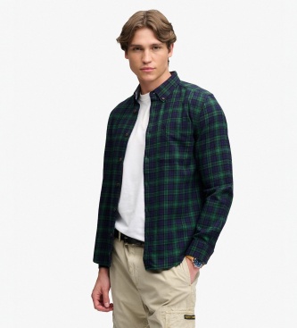 Superdry Mornarsko modra, zelena flanelna srajca (Lumberjack)