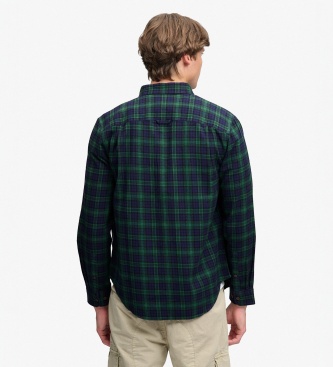 Superdry Mornarsko modra, zelena flanelna srajca (Lumberjack)