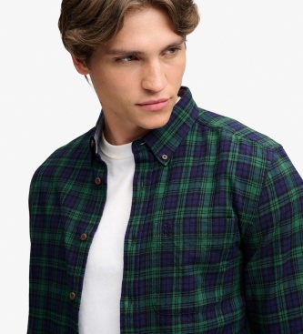 Superdry Mornarsko modra, zelena flanelna srajca (Lumberjack)