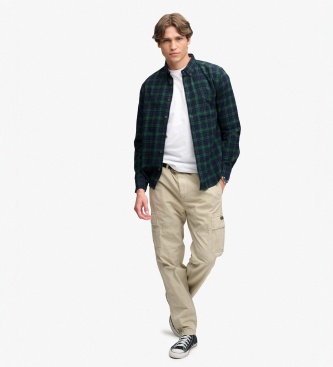 Superdry Mornarsko modra, zelena flanelna srajca (Lumberjack)
