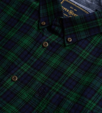Superdry Mornarsko modra, zelena flanelna srajca (Lumberjack)