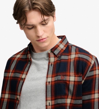 Superdry Bomba?na srajca Lumberjack, mornarsko modra, rde?a