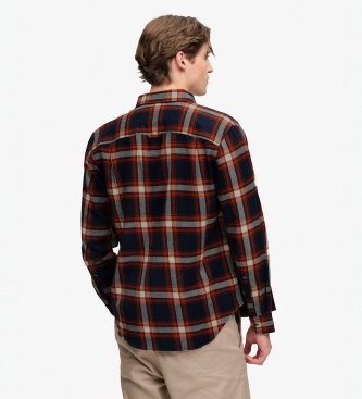 Superdry Bomba?na srajca Lumberjack, mornarsko modra, rde?a