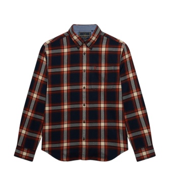 Superdry Bomba?na srajca Lumberjack, mornarsko modra, rde?a