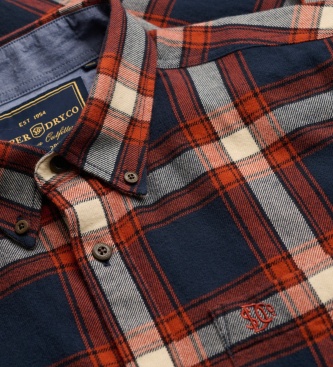 Superdry Bomba?na srajca Lumberjack, mornarsko modra, rde?a
