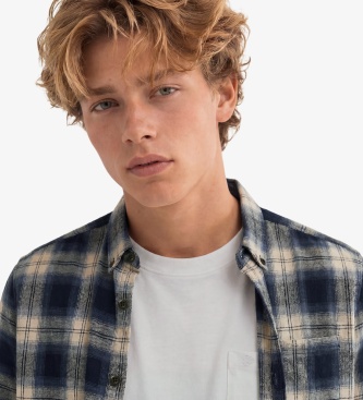 Superdry Mornarsko modra flanelasta srajca Lumberjack
