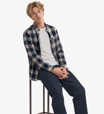 Superdry Mornarsko modra flanelasta srajca Lumberjack