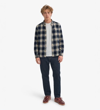 Superdry Mornarsko modra flanelasta srajca Lumberjack