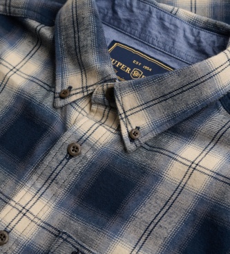 Superdry Mornarsko modra flanelasta srajca Lumberjack