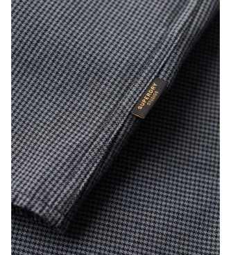 Superdry Camisa de vestir de manga longa azul-marinho