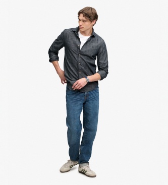 Superdry Essentials Chambray shirt navy blue