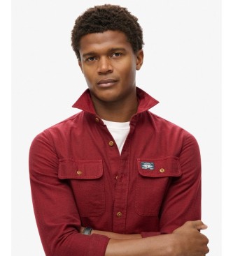 Superdry Red Flannel Workwear Shirt
