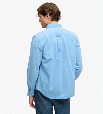 Superdry Chemise Garment Dyed bleue