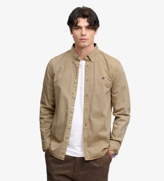 Superdry Chemise Garment Dyed beige