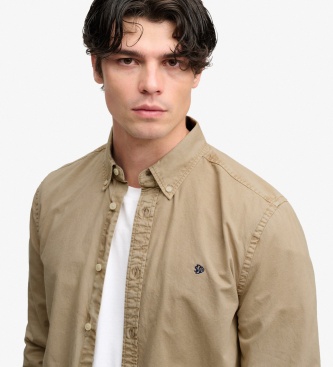 Superdry Chemise Garment Dyed beige