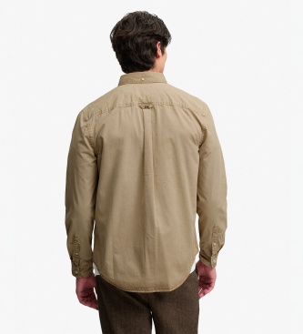 Superdry Chemise Garment Dyed beige