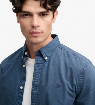 Superdry Garment Dyed blue shirt