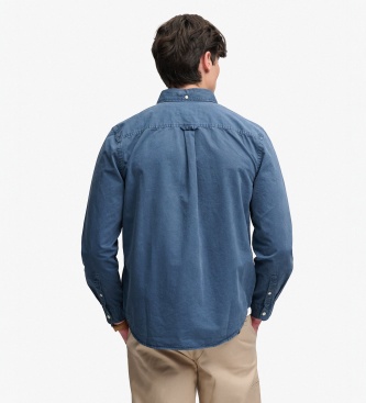 Superdry Garment Dyed blue shirt