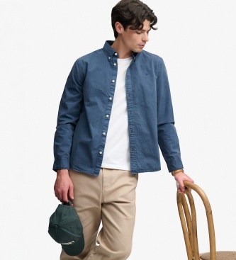 Superdry Garment Dyed blue shirt