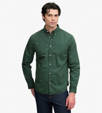 Superdry Green Garment Dyed Shirt