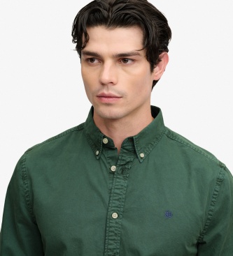 Superdry Green Garment Dyed Shirt