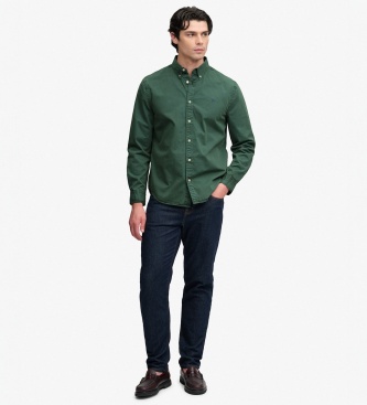 Superdry Green Garment Dyed Shirt