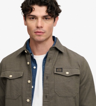 Superdry Military green Herringbone Workwear shirt