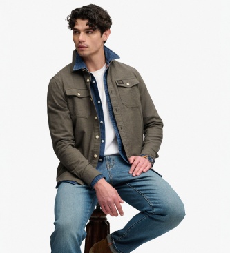 Superdry Military green Herringbone Workwear shirt
