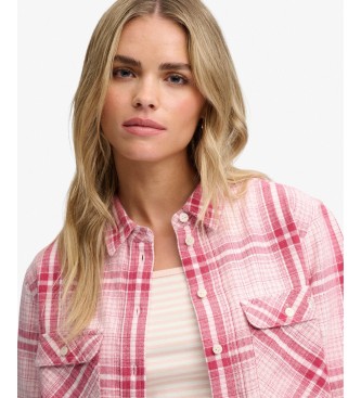 Superdry Camisa Lumberjack Check Flannel rosa