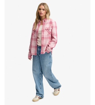 Superdry Camisa Lumberjack Check Flannel rosa