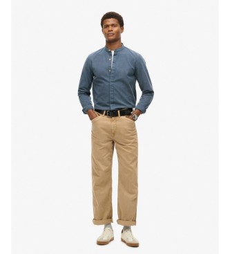 Superdry Merchant Indigo srajca, temno modra