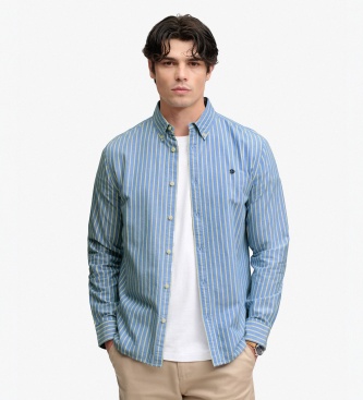 Superdry Hellblaues Preppy-Oxford-Hemd