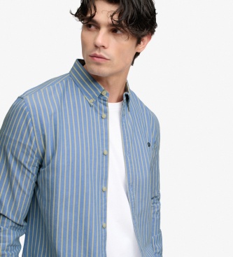 Superdry Hellblaues Preppy-Oxford-Hemd